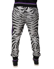 Dolce & Gabbana Black White Zebra Men Jogger Sweatpants Pants -   -  Dolce & Gabbana.