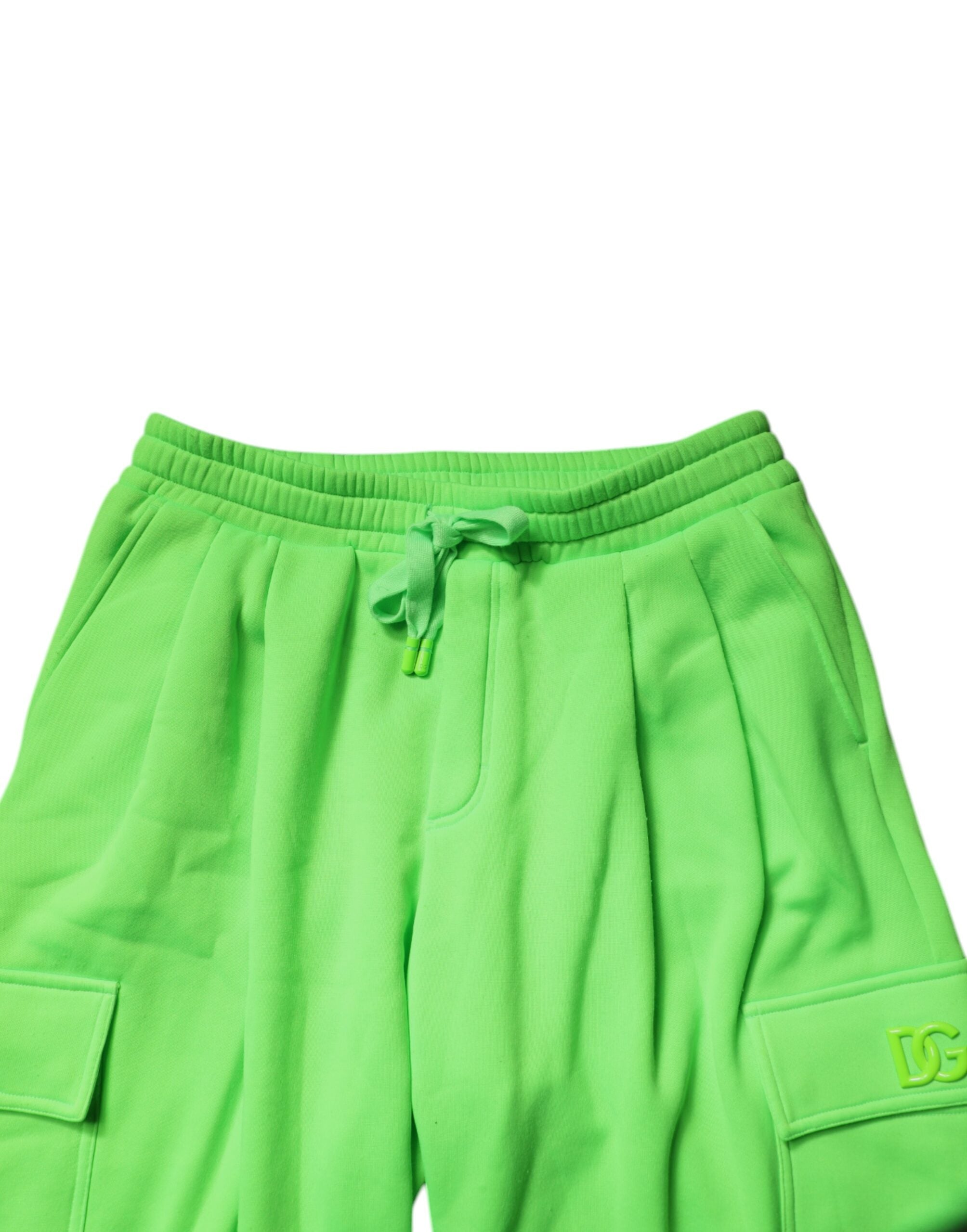 Dolce & Gabbana Neon Green Cargo Jogger Men Sweatpants Pants -   -  Dolce & Gabbana.