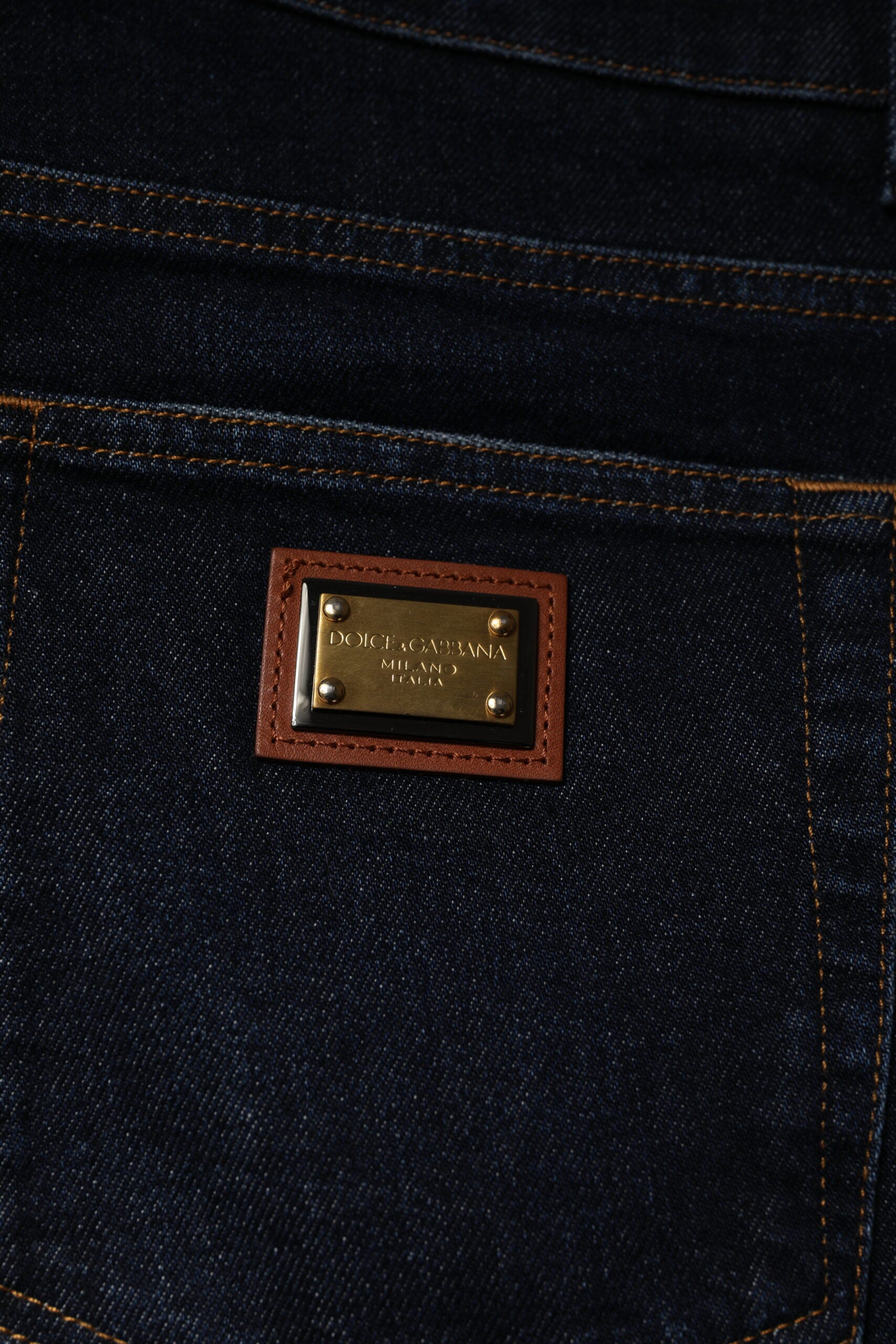 Dolce & Gabbana Dark Blue Cotton Stretch Skinny Denim Jeans -   -  Dolce & Gabbana.