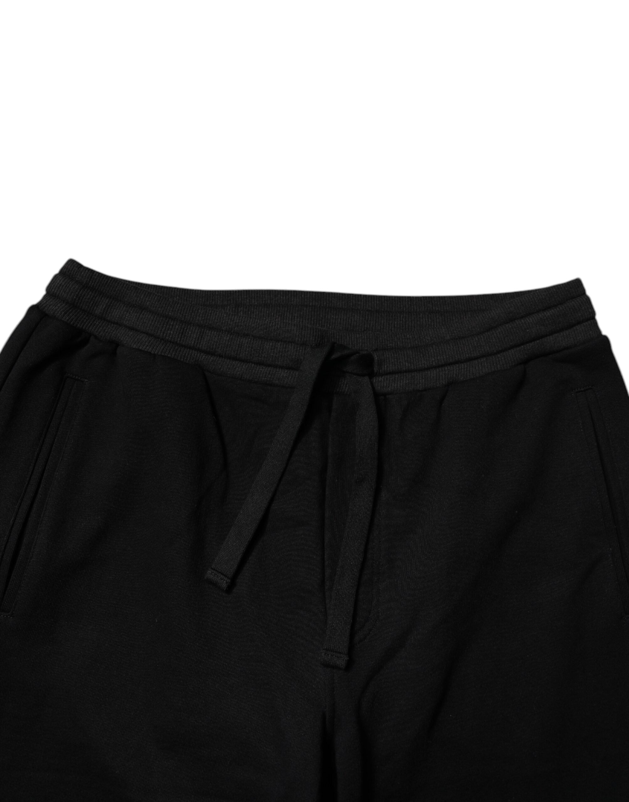 Dolce & Gabbana Black Logo Men Jogger Cotton Sweatpants Pants -   -  Dolce & Gabbana.