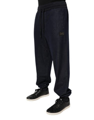 Dolce & Gabbana Black Jacquard Jogger Men Sweatpants Pants -   -  Dolce & Gabbana.
