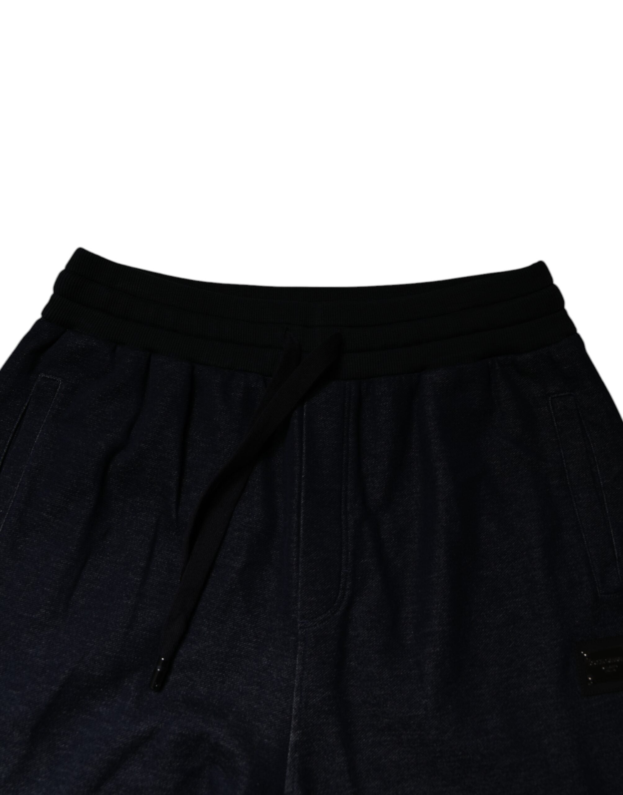 Dolce & Gabbana Black Jacquard Jogger Men Sweatpants Pants -   -  Dolce & Gabbana.