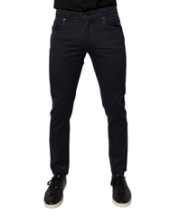 Dolce & Gabbana Dark Blue GOLD Cotton Skinny Men Denim Jeans -   -  Dolce & Gabbana.