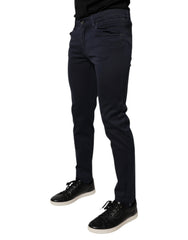 Dolce & Gabbana Dark Blue GOLD Cotton Skinny Men Denim Jeans -   -  Dolce & Gabbana.