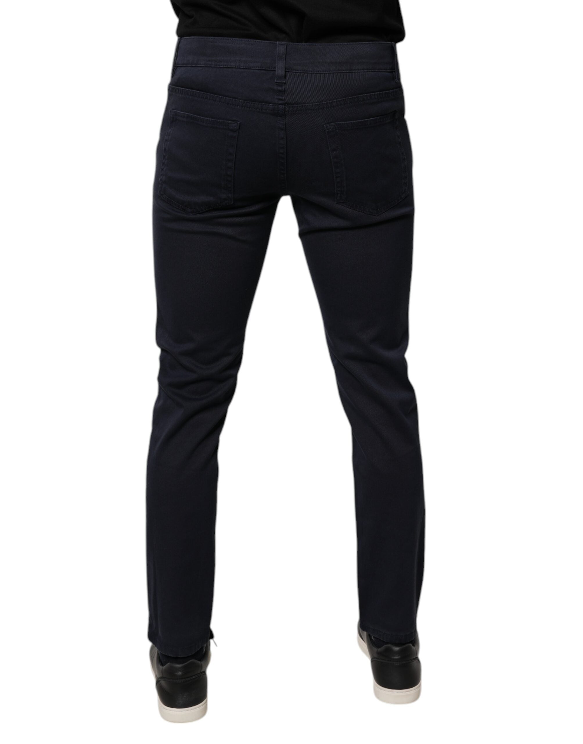 Dolce & Gabbana Dark Blue GOLD Cotton Skinny Men Denim Jeans -   -  Dolce & Gabbana.