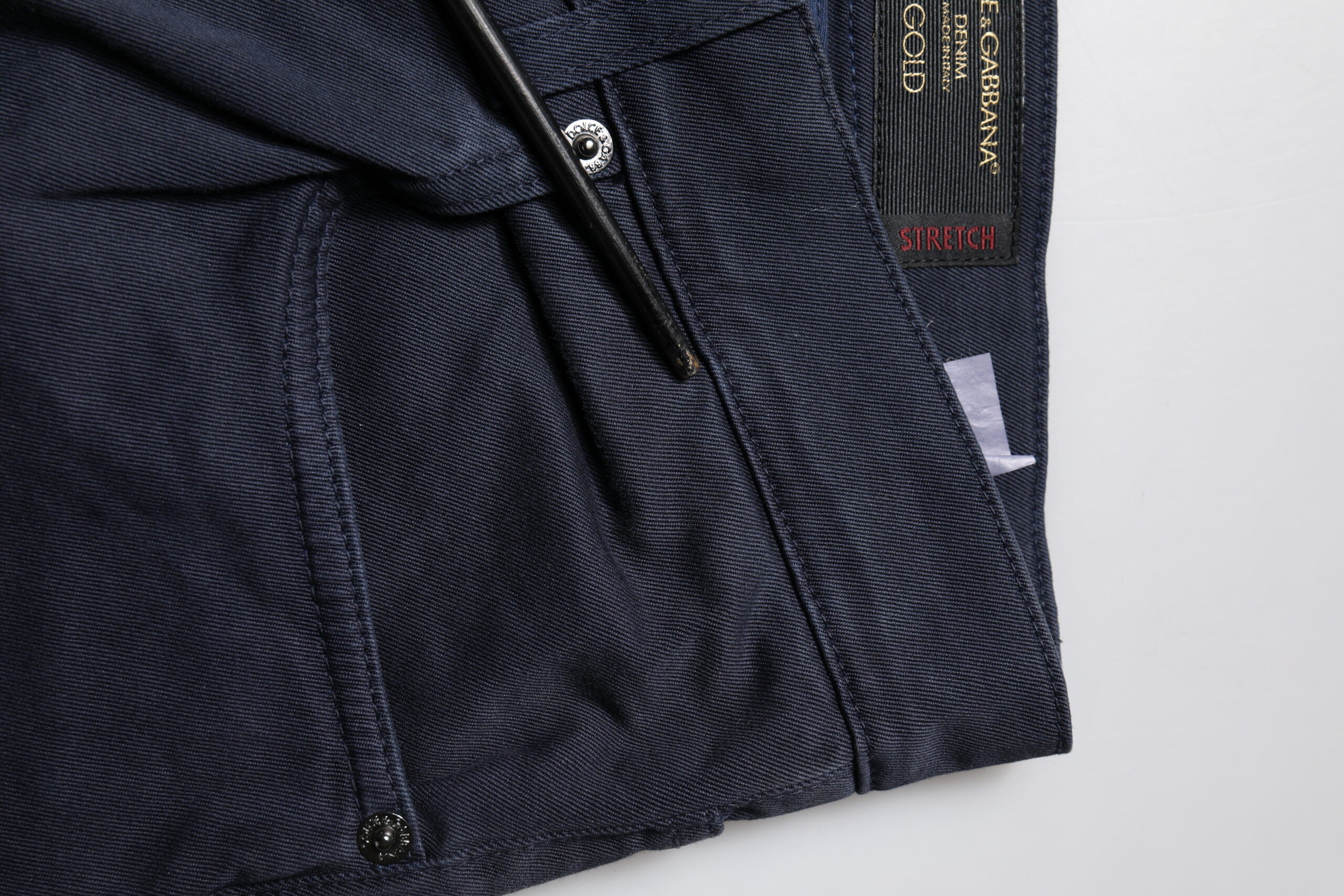 Dolce & Gabbana Dark Blue GOLD Cotton Skinny Men Denim Jeans -   -  Dolce & Gabbana.