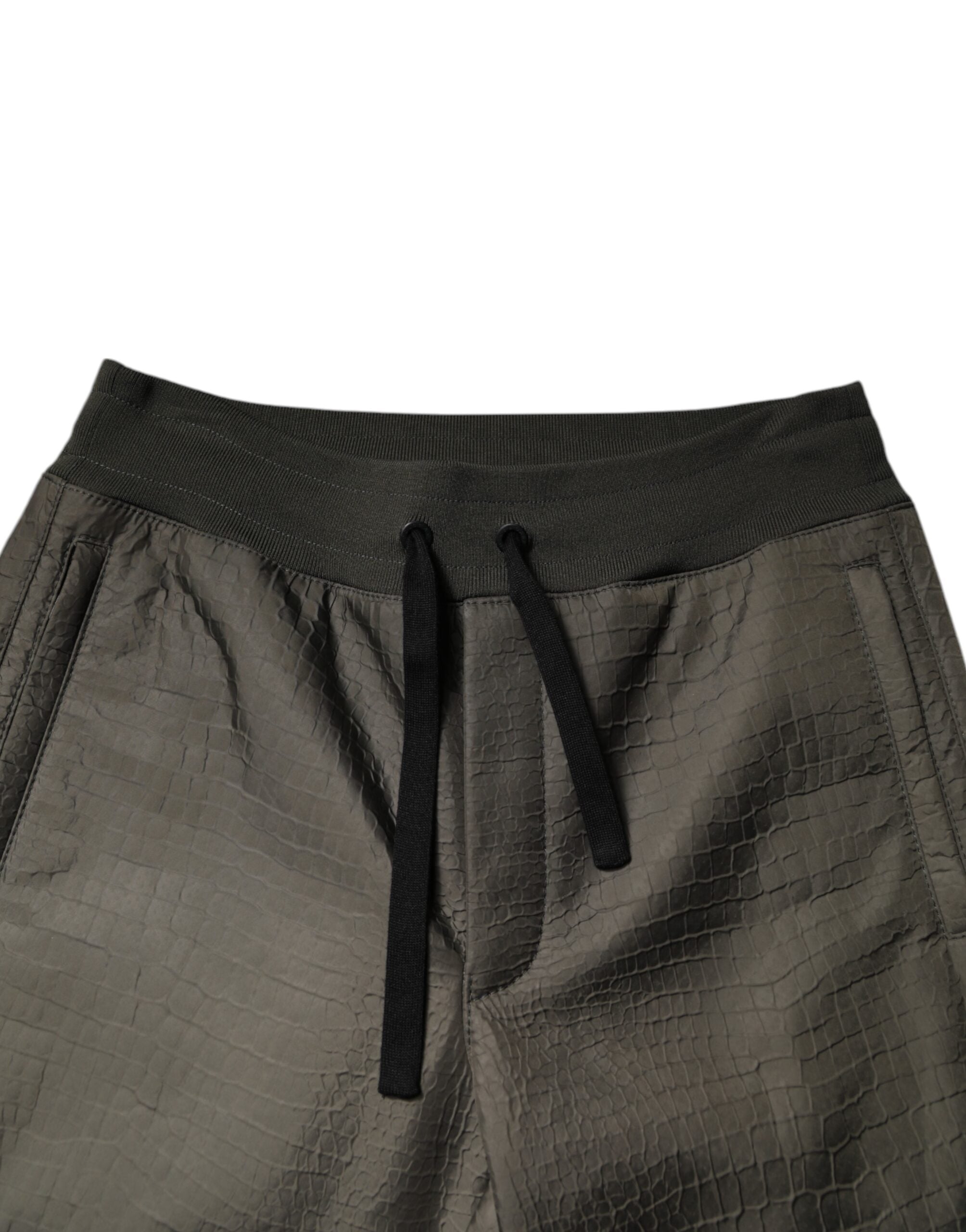 Dolce & Gabbana Brown Lambskin Leather Men Sweatpants Pants -   -  Dolce & Gabbana.