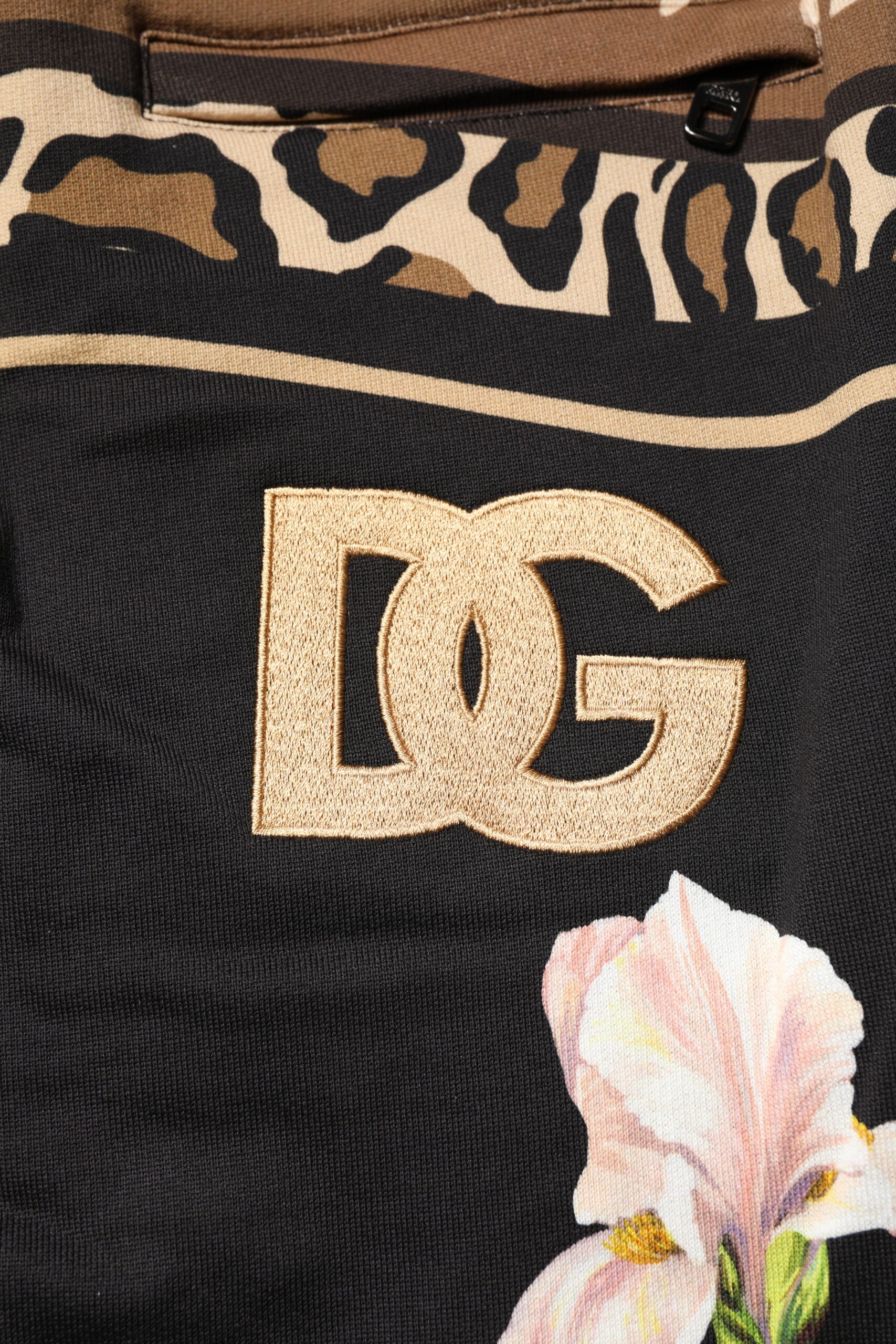 Dolce & Gabbana Black Floral Cotton Jogger Sweatpants Pants -   -  Dolce & Gabbana.