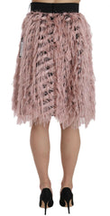Dolce & Gabbana Pink Gold Fringe Metallic Pencil A-line Skirt -   -  Dolce & Gabbana.