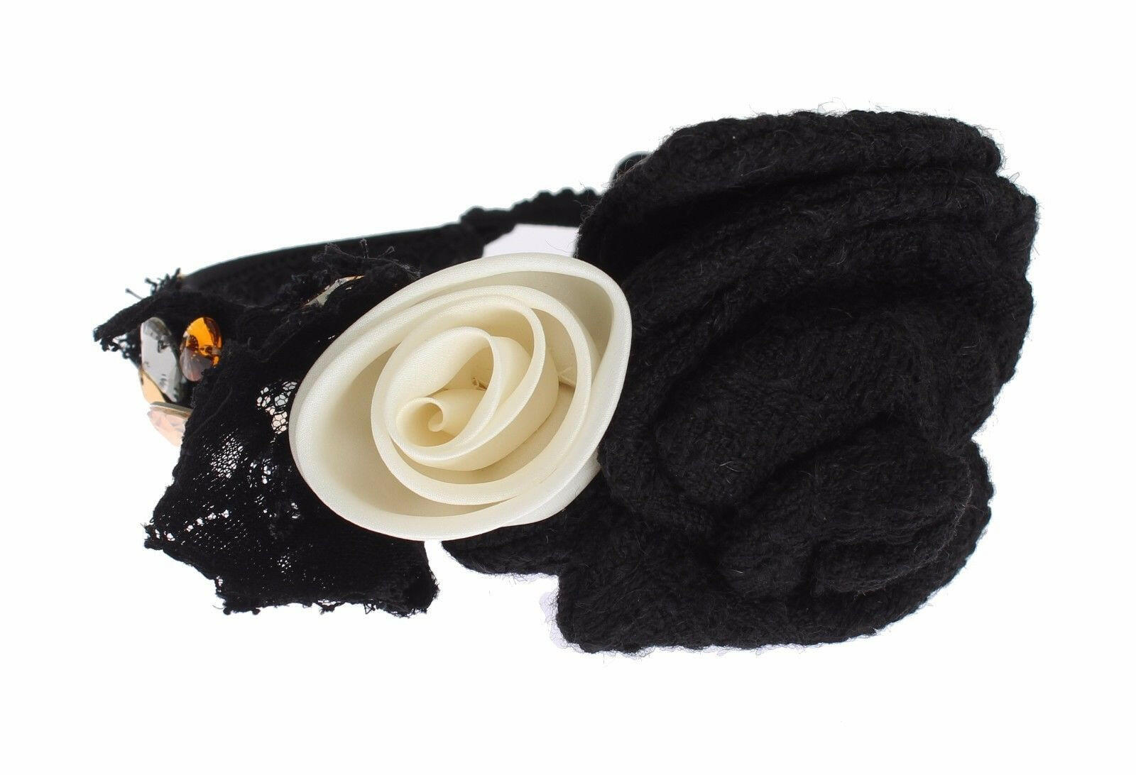 Dolce & Gabbana Diadem Headband Tiara White Rose Crystal Hair Gold -   -  Dolce & Gabbana.