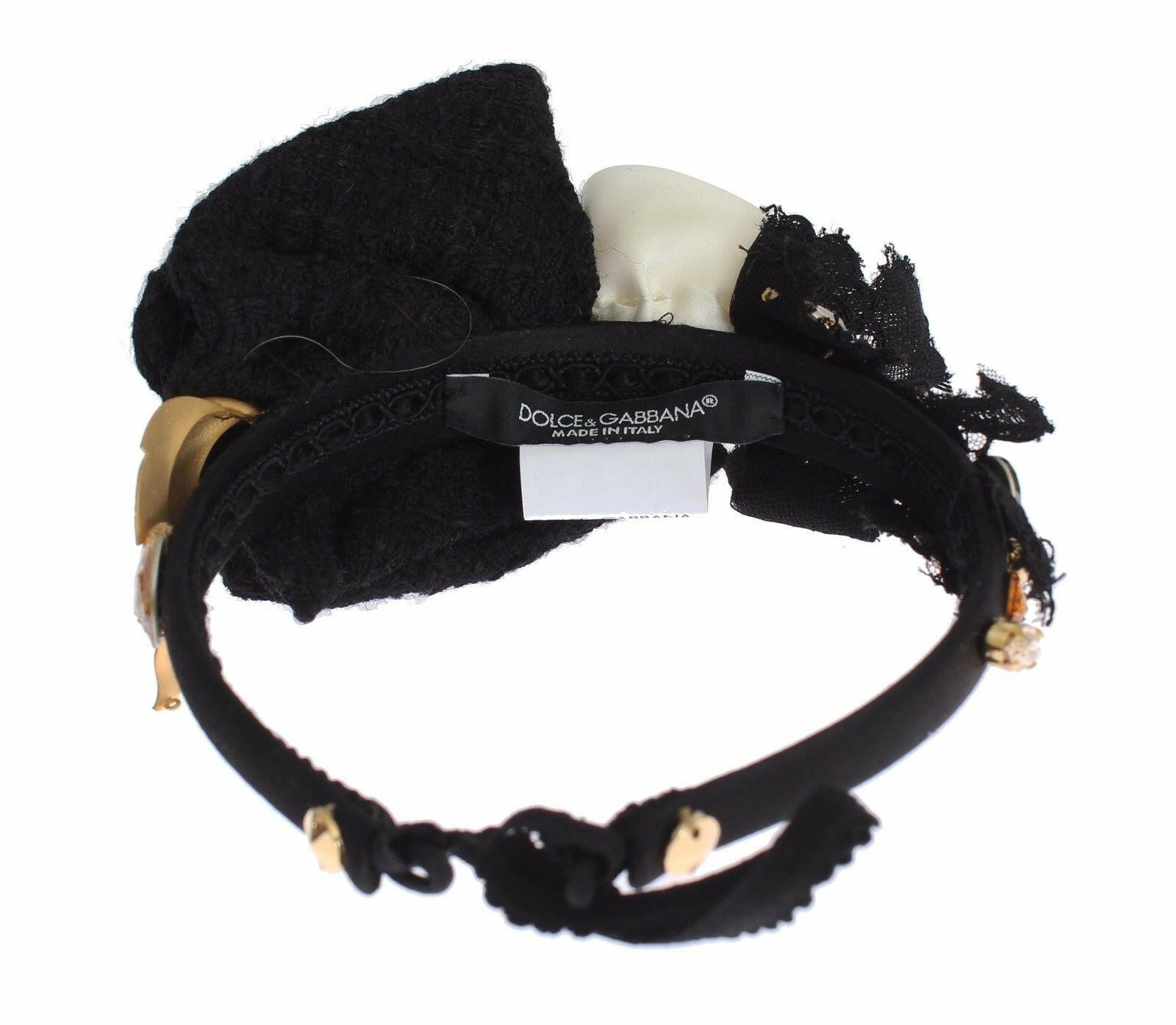 Dolce & Gabbana Diadem Headband Tiara White Rose Crystal Hair Gold -   -  Dolce & Gabbana.