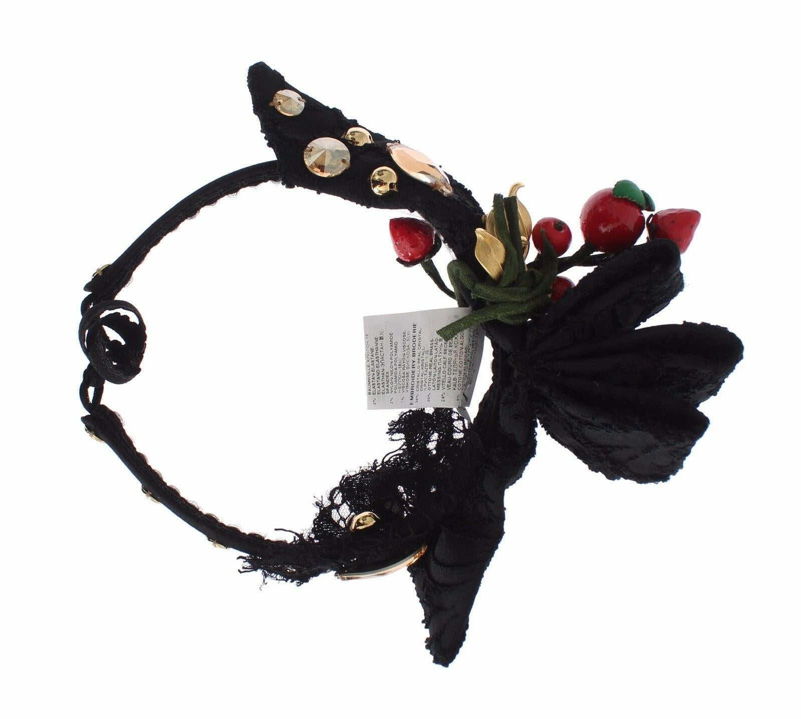 Dolce & Gabbana Diadem Headband Tiara Berry Fruit Crystal Bow Hair -   -  Dolce & Gabbana.