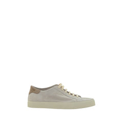 Brunello Cucinelli Cream White Leather Sneakers -   -  Brunello Cucinelli.