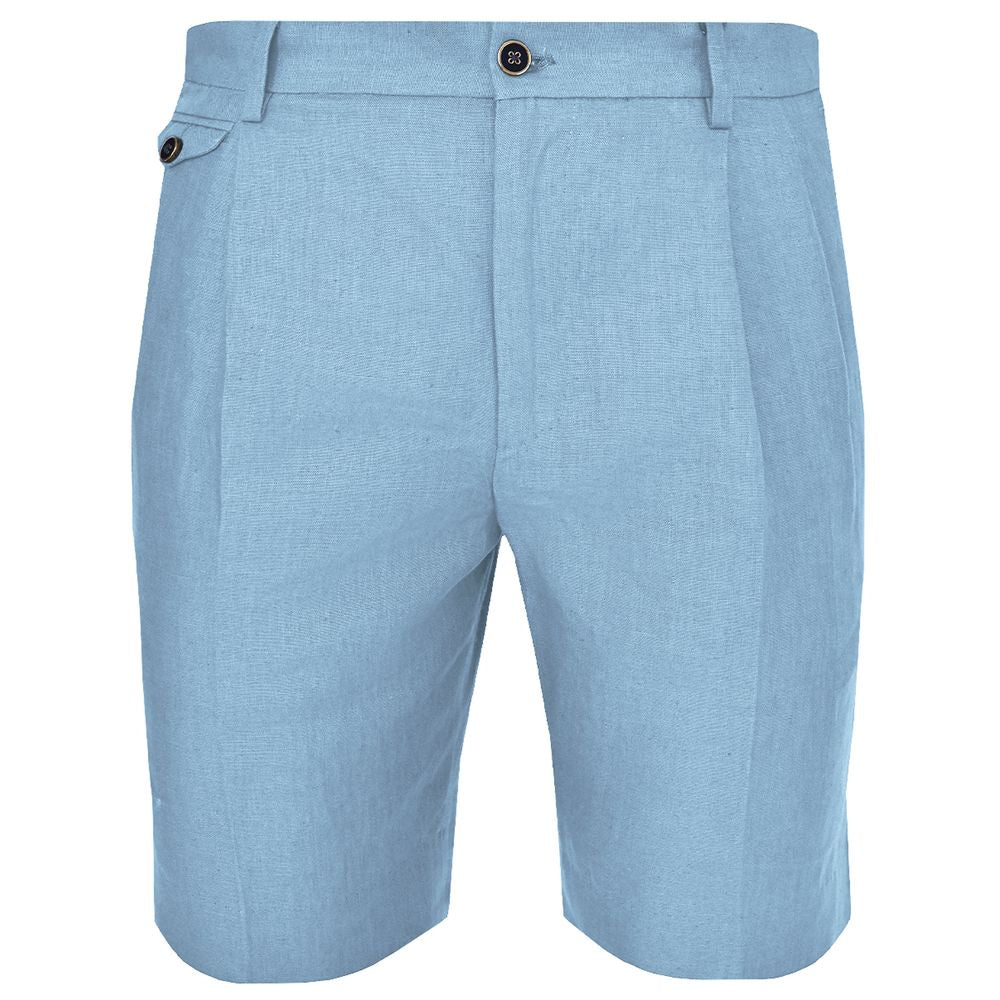Dolce & Gabbana Light Blue Linen Men Short -   -  Dolce & Gabbana.
