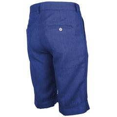 Made in Italy Blue Linen Short -   -  Made in Italy.