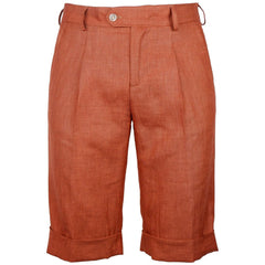 Made in Italy Brown Linen Short -   -  Made in Italy.