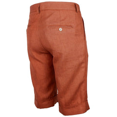 Made in Italy Brown Linen Short -   -  Made in Italy.