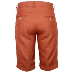 Made in Italy Brown Linen Short -   -  Made in Italy.