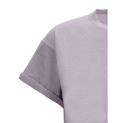 Brunello Cucinelli cashmere glitter T-shirt -   -  Brunello Cucinelli.