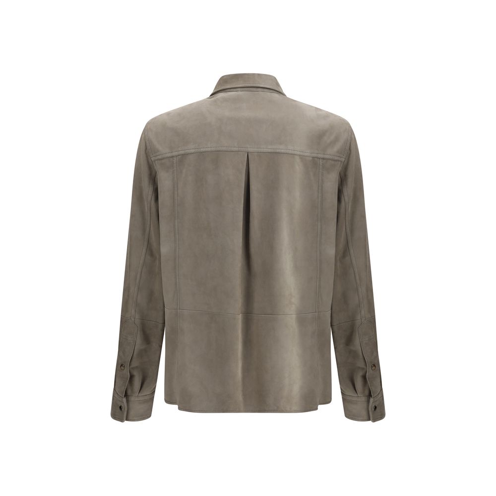 Brunello Cucinelli Suede Shirt -   -  Brunello Cucinelli.