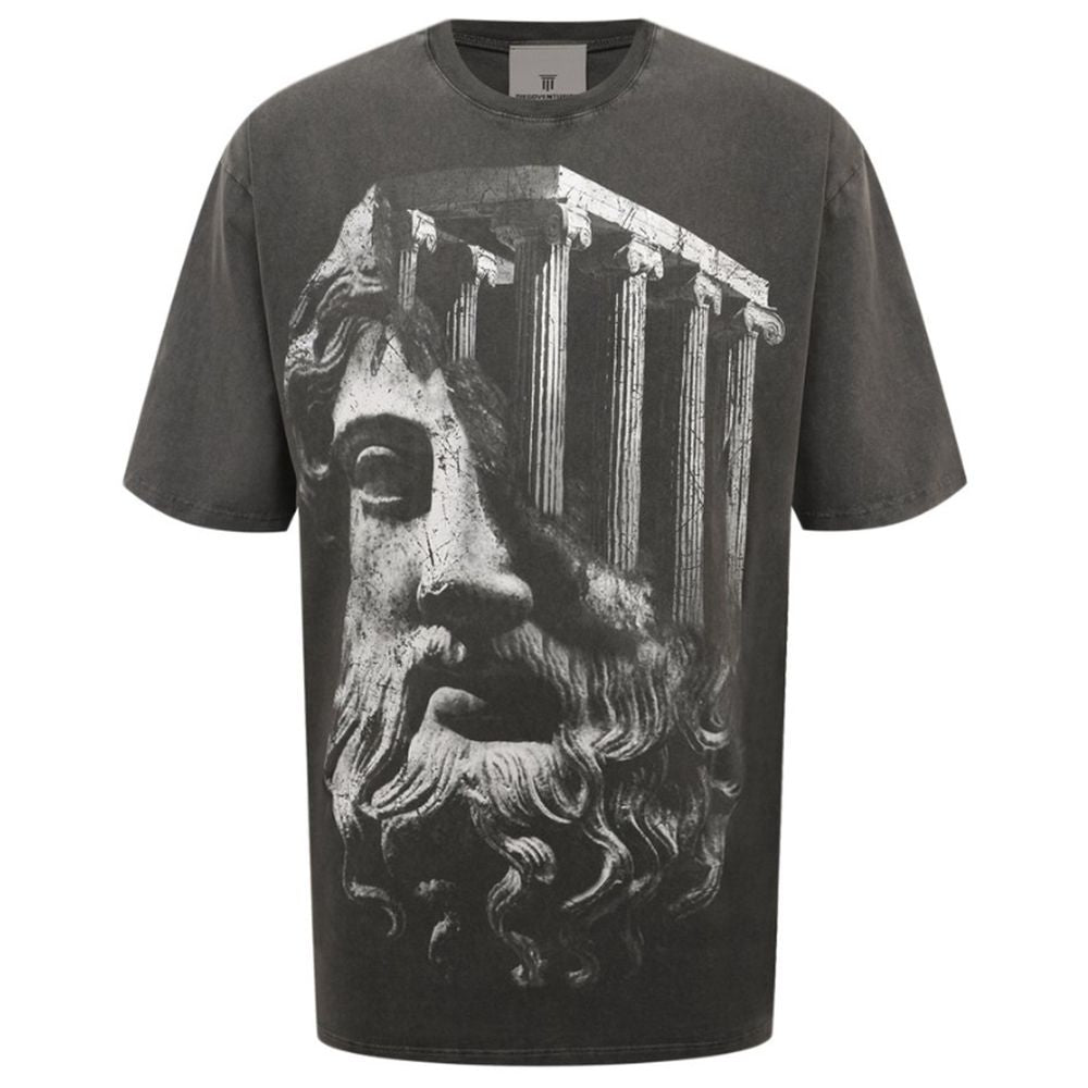 Diego Venturino Gray Cotton T-Shirt -   -  Diego Venturino.