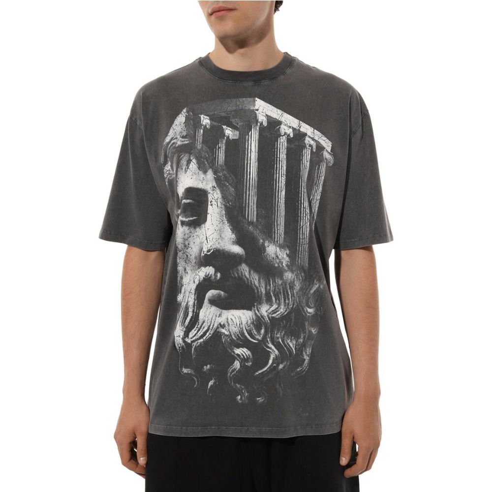 Diego Venturino Gray Cotton T-Shirt -   -  Diego Venturino.