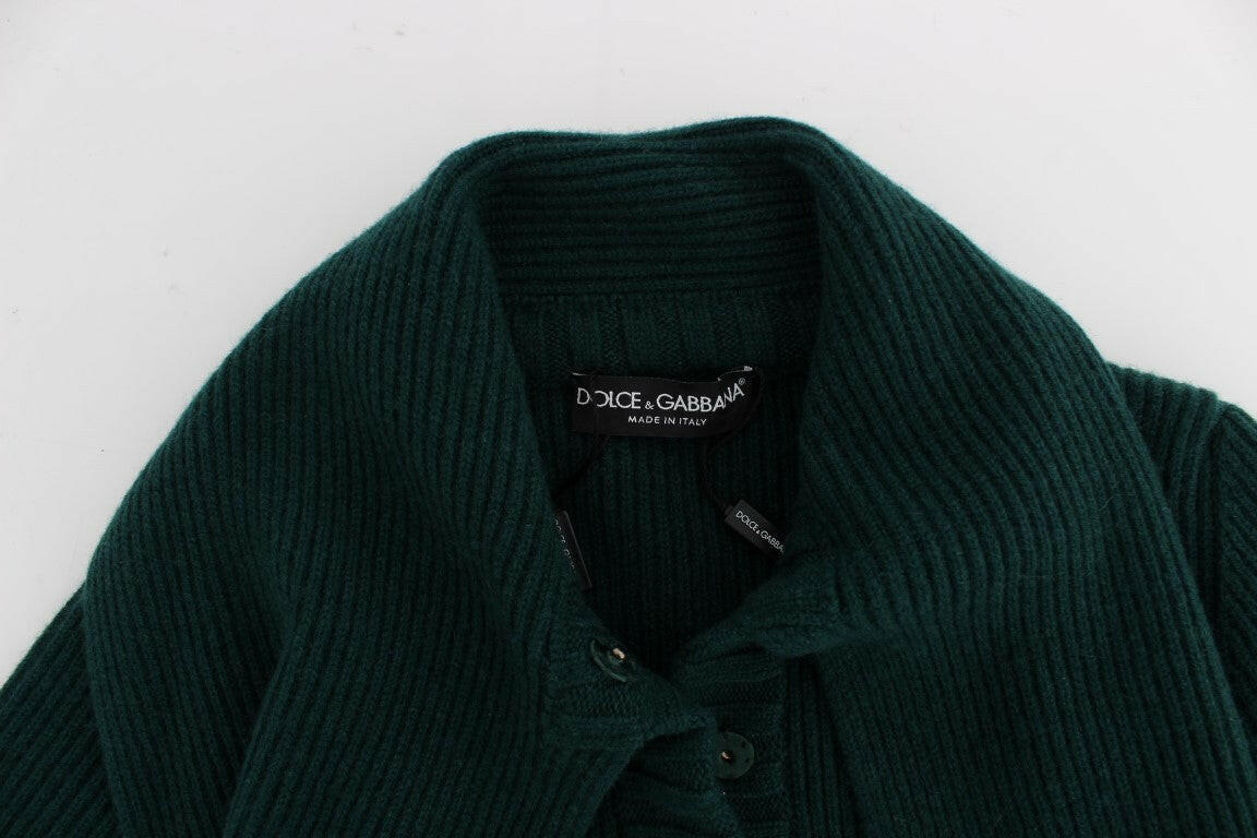 Dolce & Gabbana Green Knitted Cashmere Cardigan -   -  Dolce & Gabbana.