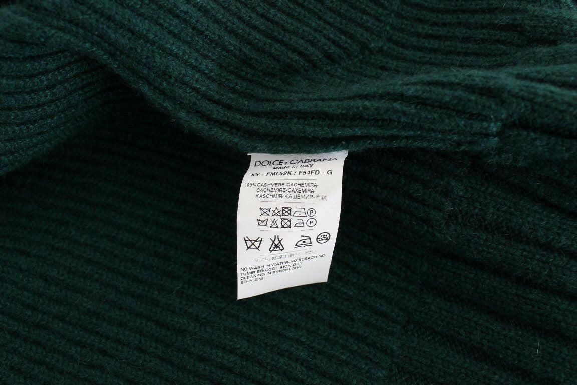 Dolce & Gabbana Green Knitted Cashmere Cardigan -   -  Dolce & Gabbana.