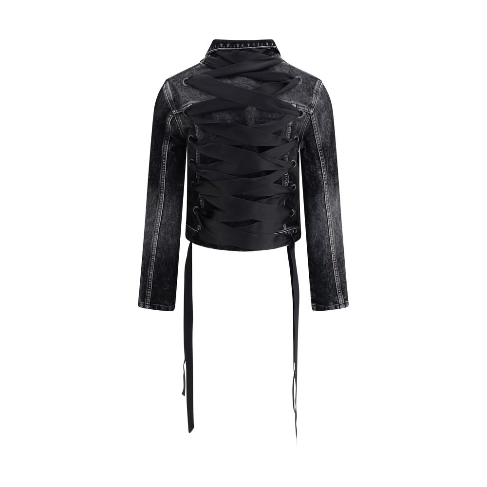 Balenciaga Denim Jacket with ribbon -   -  Balenciaga.