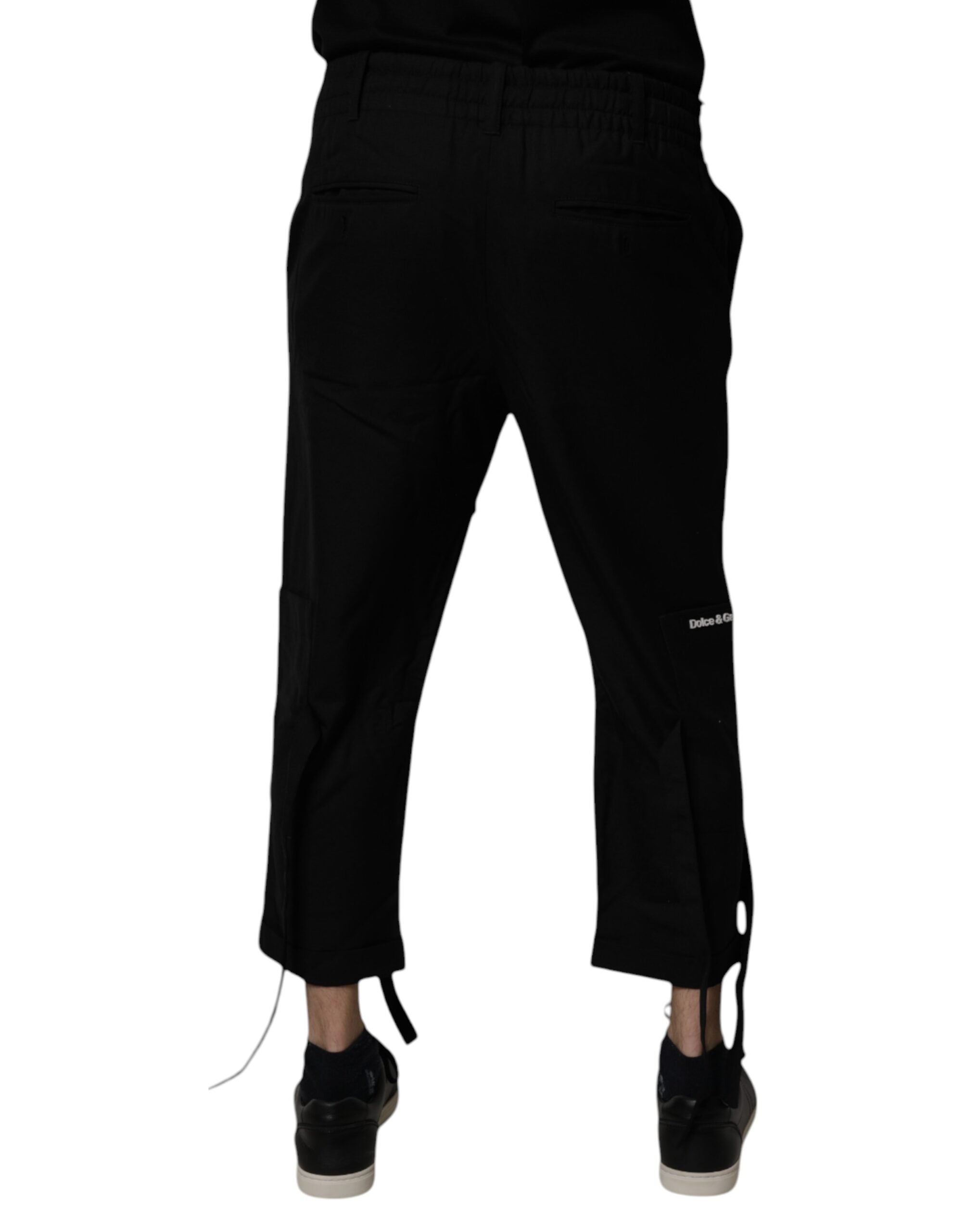 Dolce & Gabbana Black Polyester Men Cropped Pants -   -  Dolce & Gabbana.