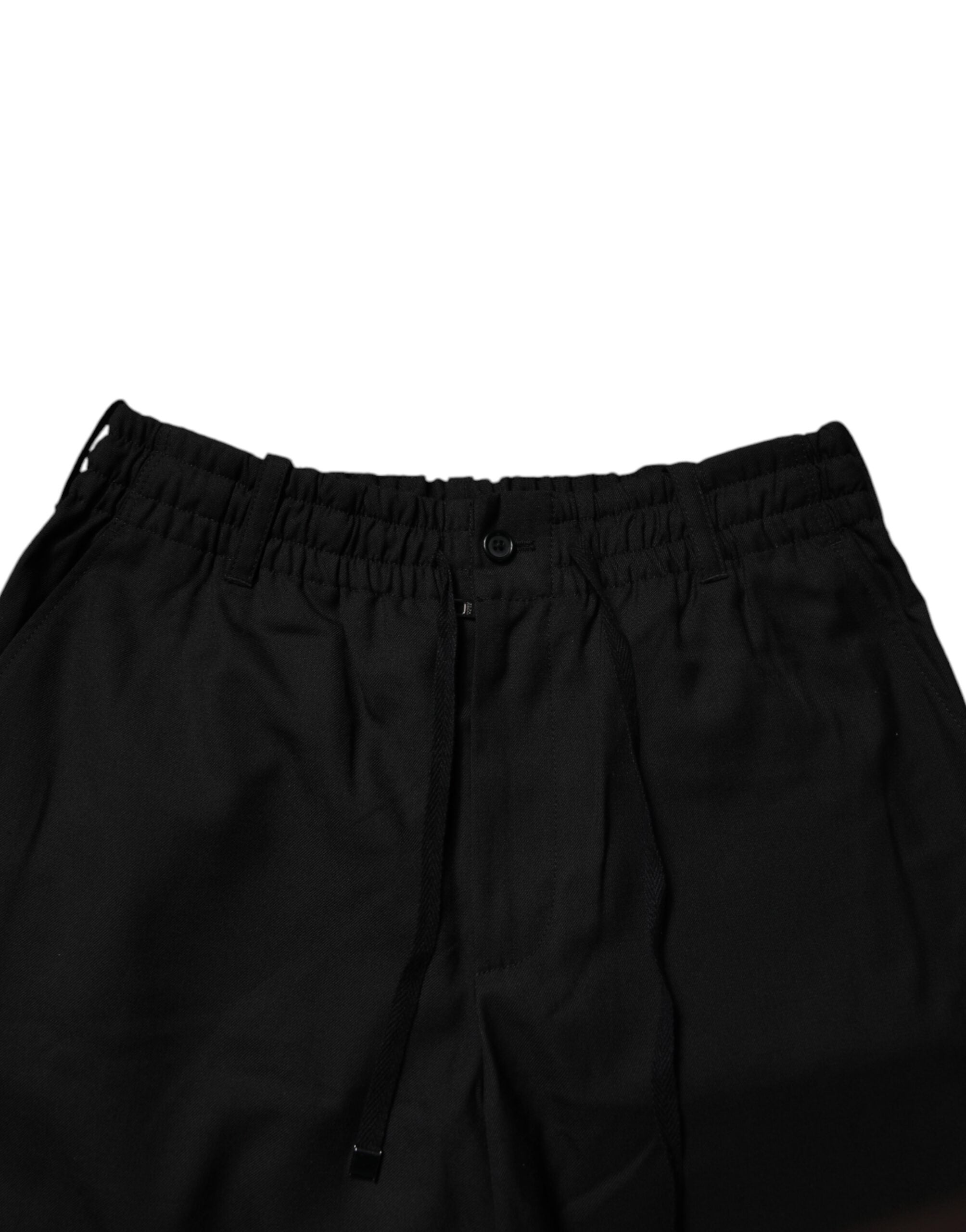 Dolce & Gabbana Black Polyester Men Cropped Pants -   -  Dolce & Gabbana.