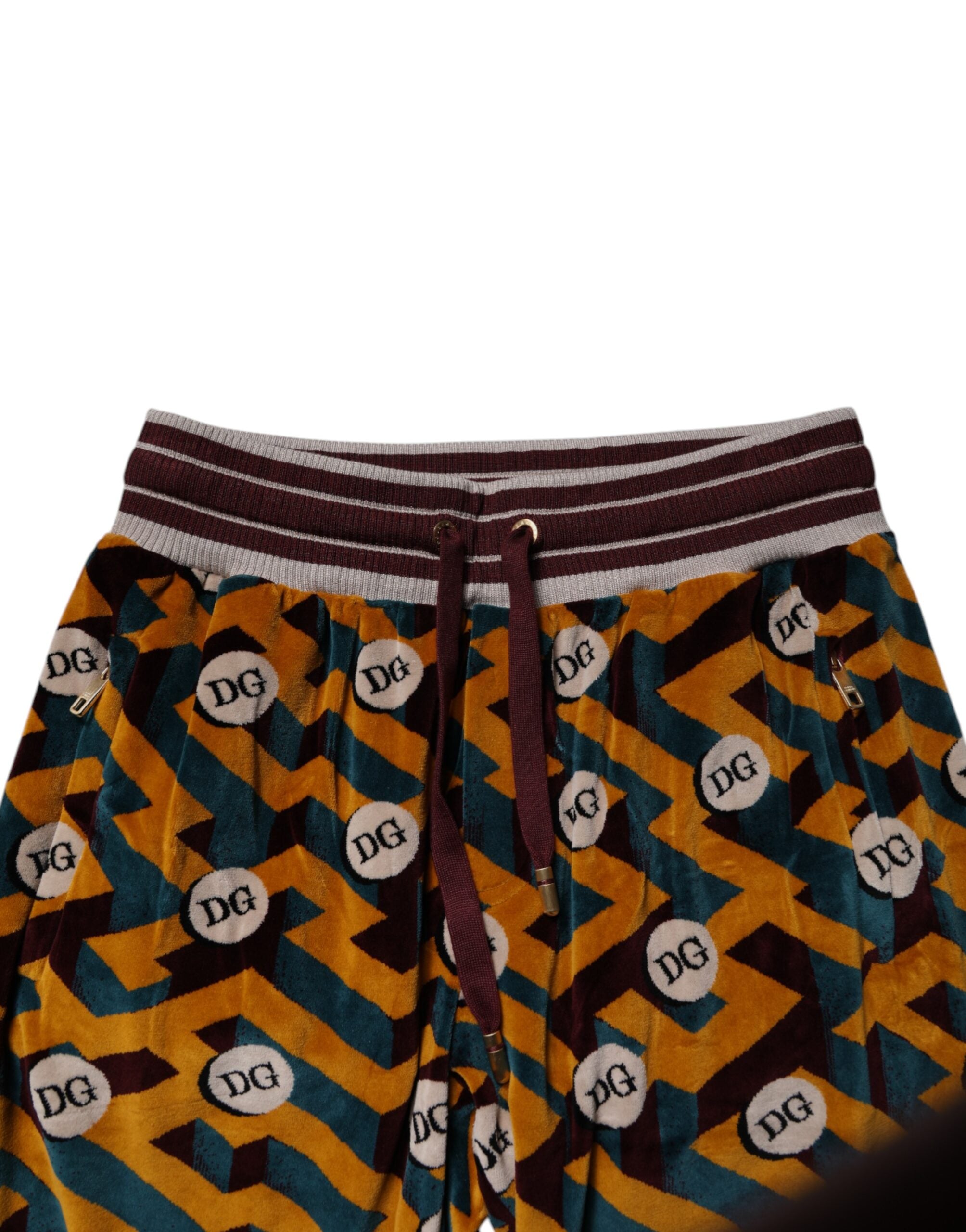 Dolce & Gabbana Multicolor Logo Monogram Jogger Sweatpants Pants -   -  Dolce & Gabbana.