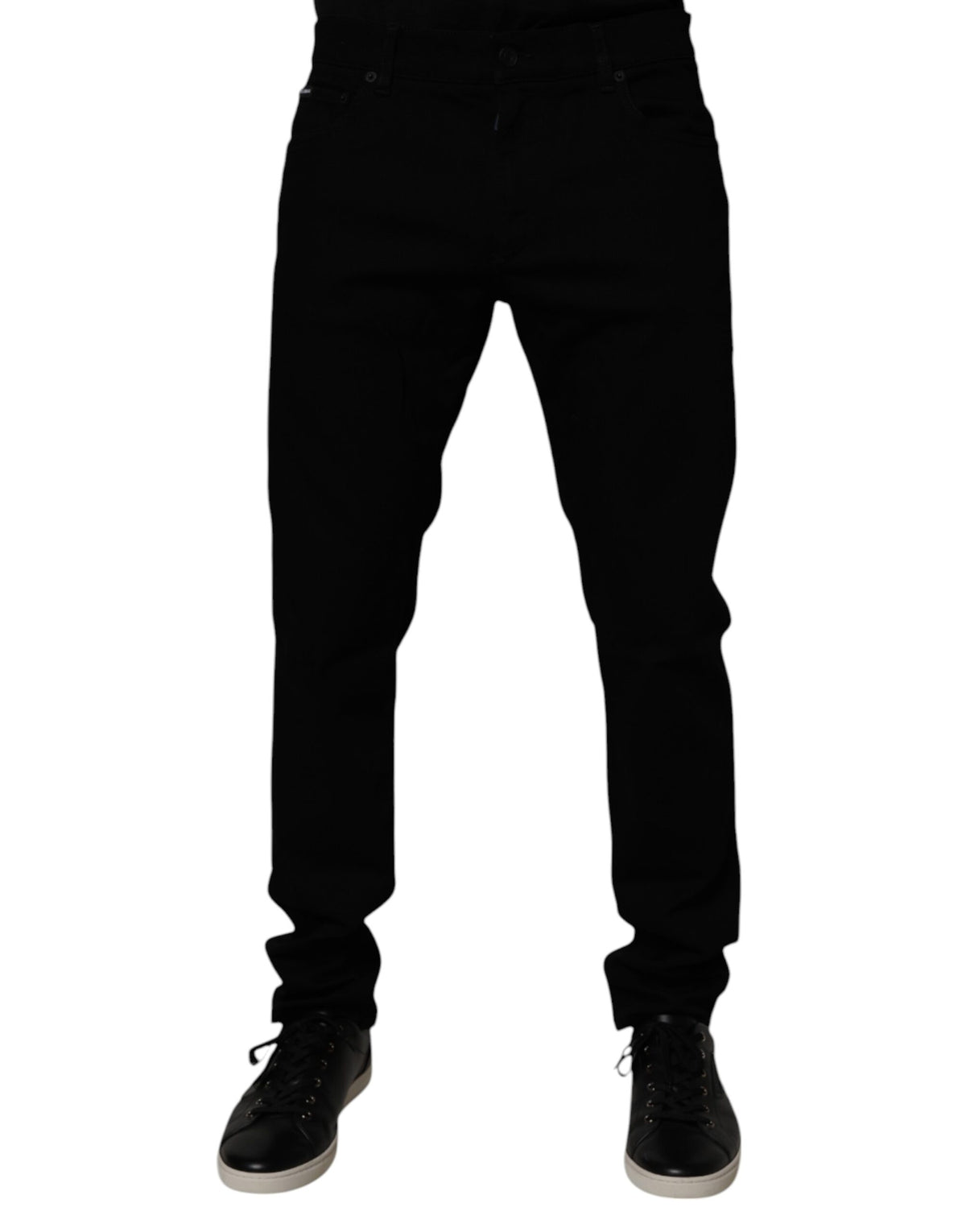 Dolce & Gabbana Black Cotton Stretch Slim Fit Men Denim Jeans -   -  Dolce & Gabbana.