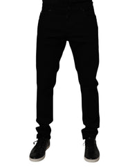 Dolce & Gabbana Black Cotton Stretch Slim Fit Men Denim Jeans -   -  Dolce & Gabbana.