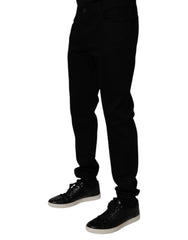Dolce & Gabbana Black Cotton Stretch Slim Fit Men Denim Jeans -   -  Dolce & Gabbana.