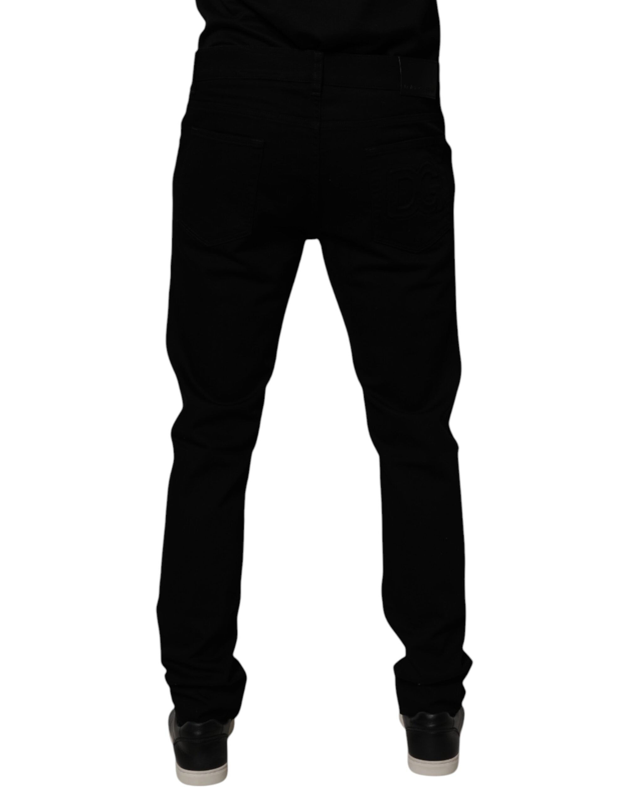 Dolce & Gabbana Black Cotton Stretch Slim Fit Men Denim Jeans -   -  Dolce & Gabbana.