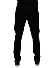 Dolce & Gabbana Black Cotton Stretch Slim Fit Men Denim Jeans -   -  Dolce & Gabbana.