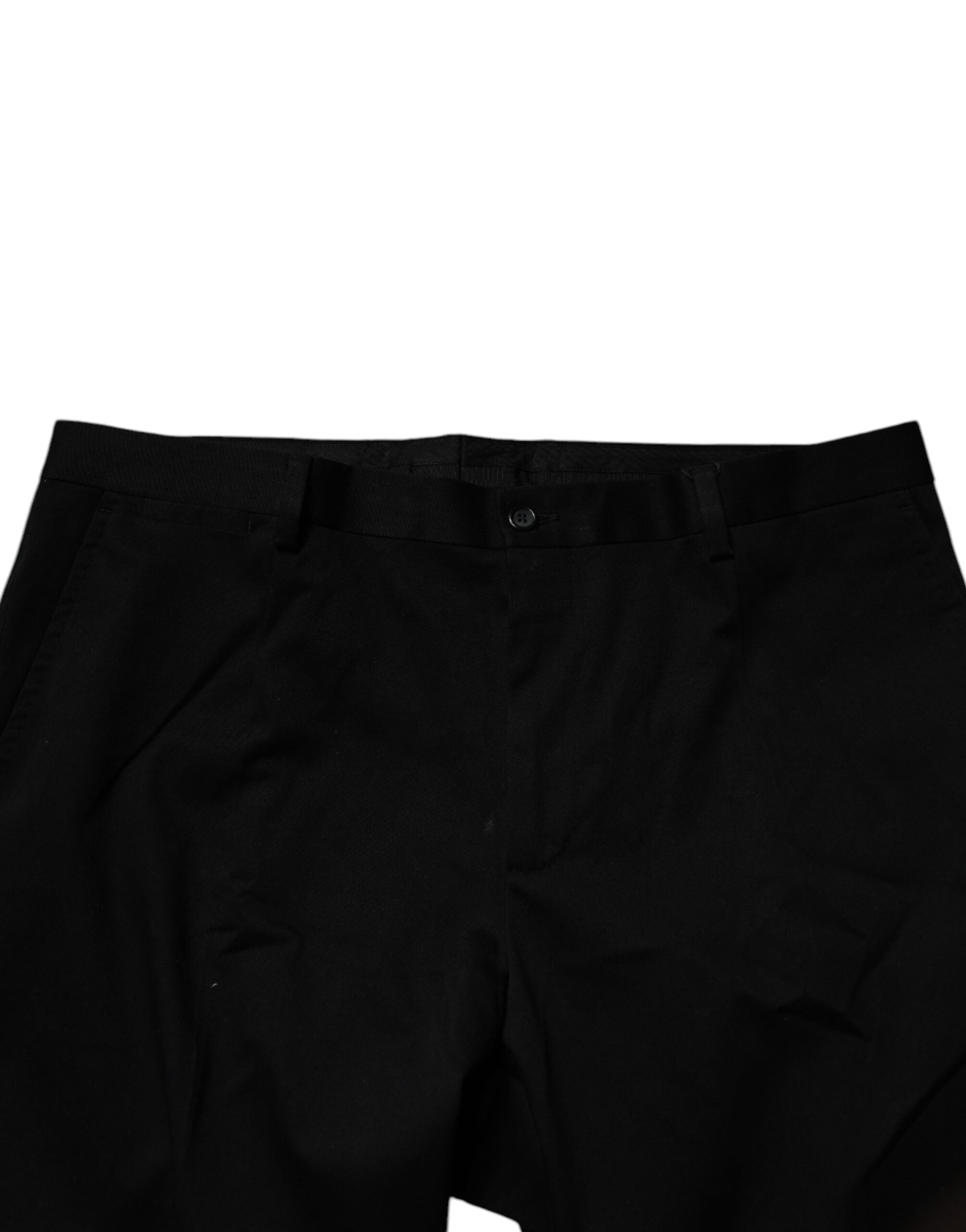Dolce & Gabbana Black Cotton Men Skinny Dress Formal Pants -   -  Dolce & Gabbana.