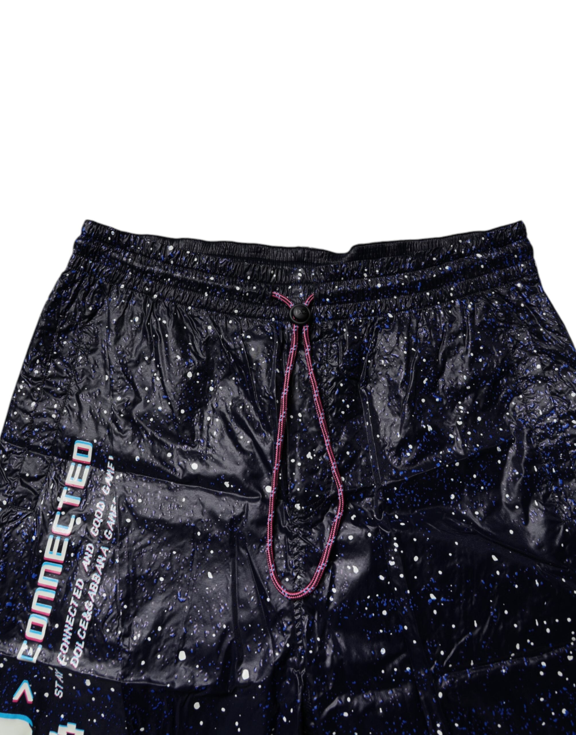 Dolce & Gabbana Dark Blue DG Game Print Cotton Jogger Pants -   -  Dolce & Gabbana.