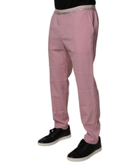 Dolce & Gabbana Pink Cotton Stretch Chino Pants -   -  Dolce & Gabbana.