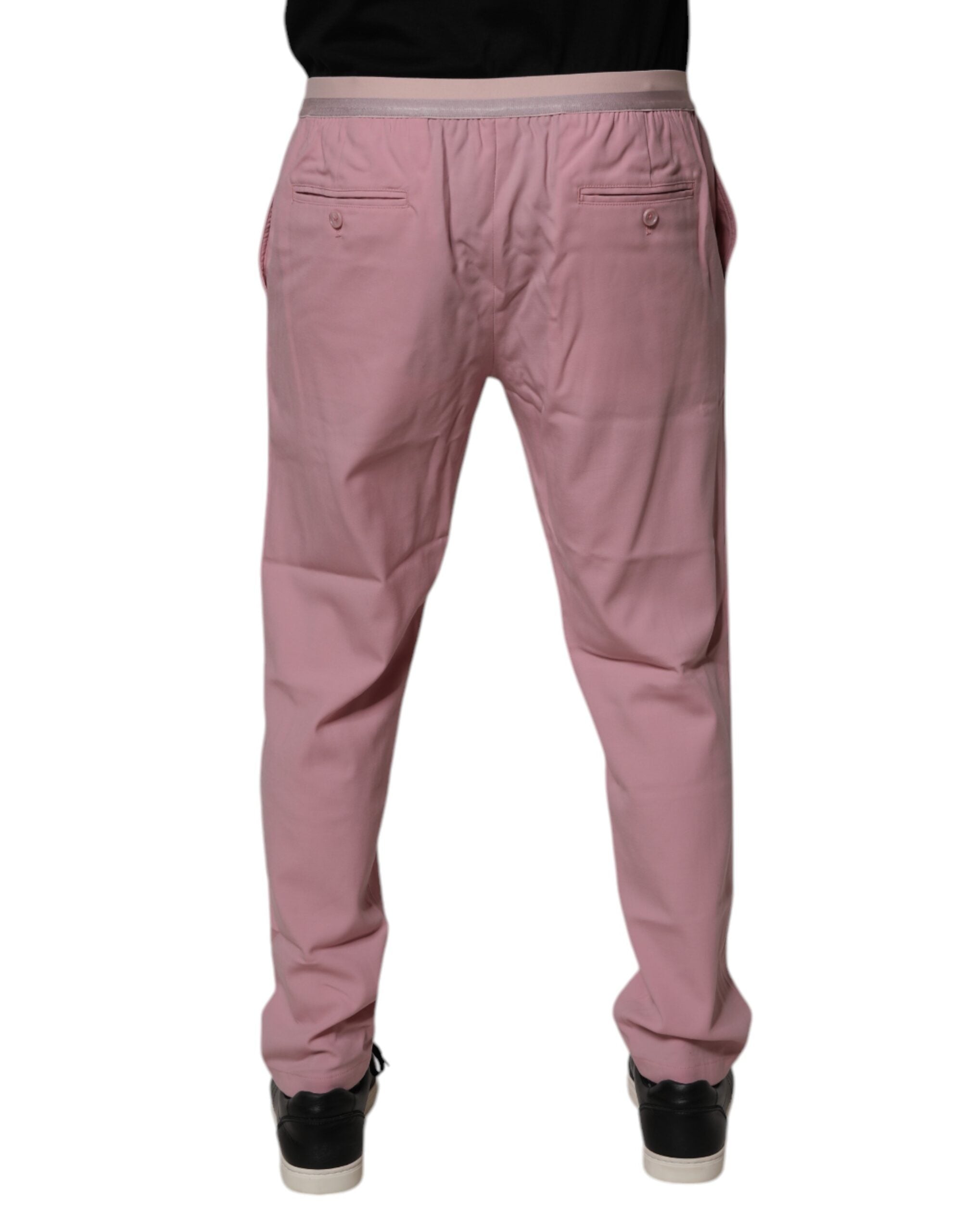 Dolce & Gabbana Pink Cotton Stretch Chino Pants -   -  Dolce & Gabbana.