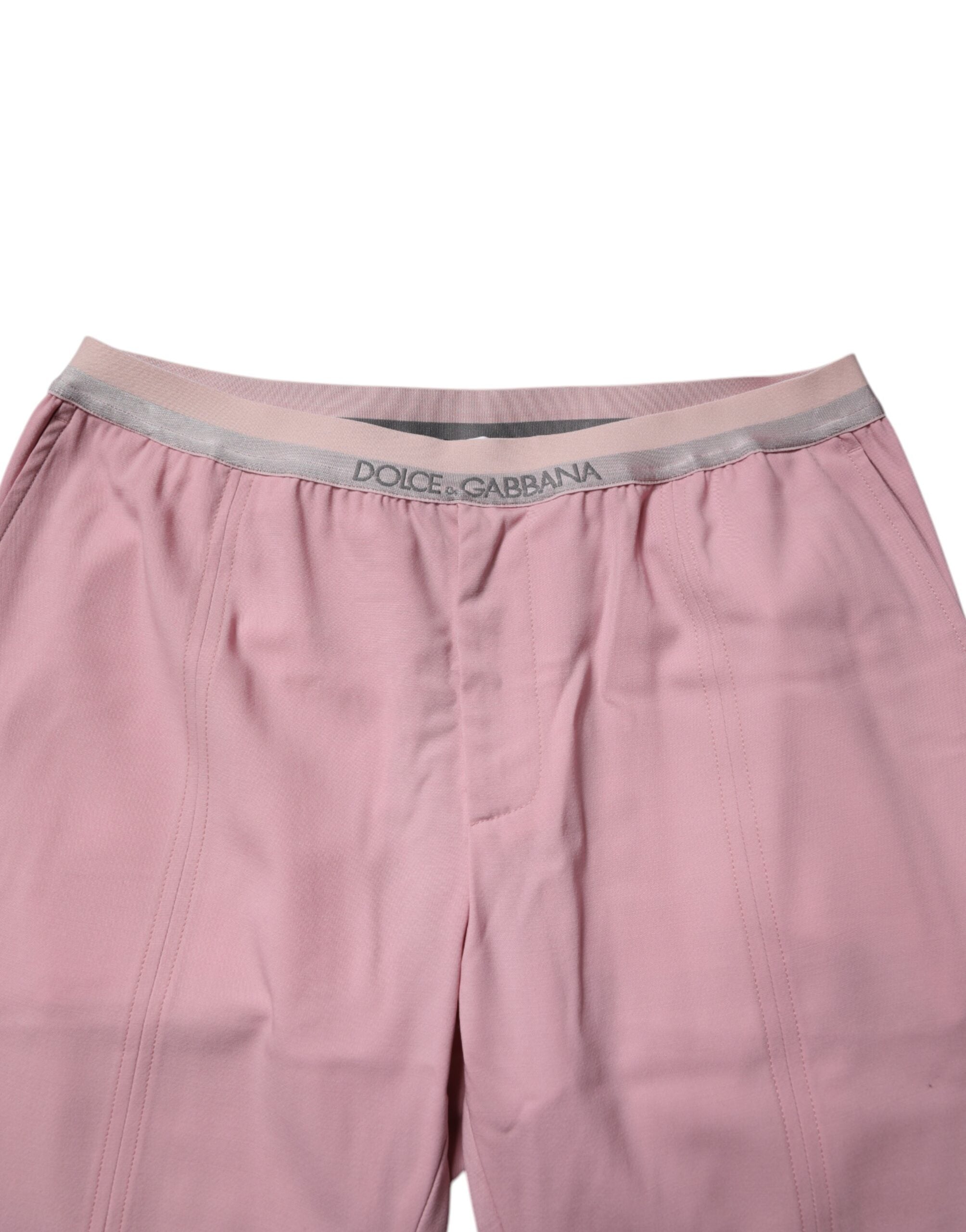 Dolce & Gabbana Pink Cotton Stretch Chino Pants -   -  Dolce & Gabbana.
