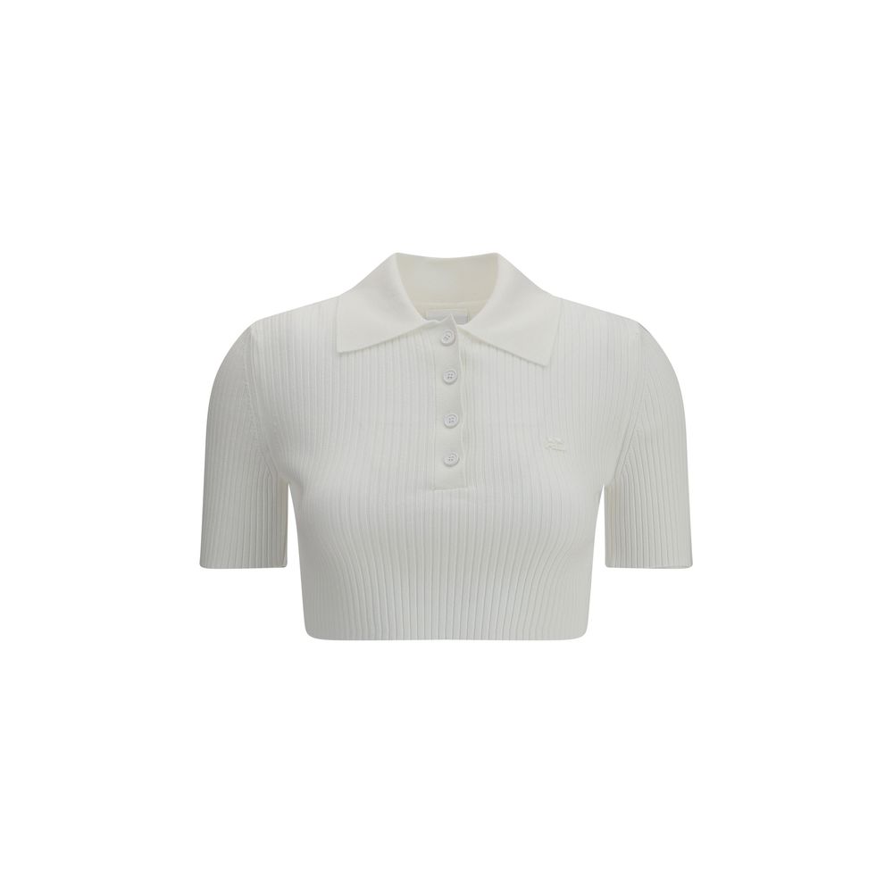 Courrèges Cropped Polo Shirt -   -  Courrèges.