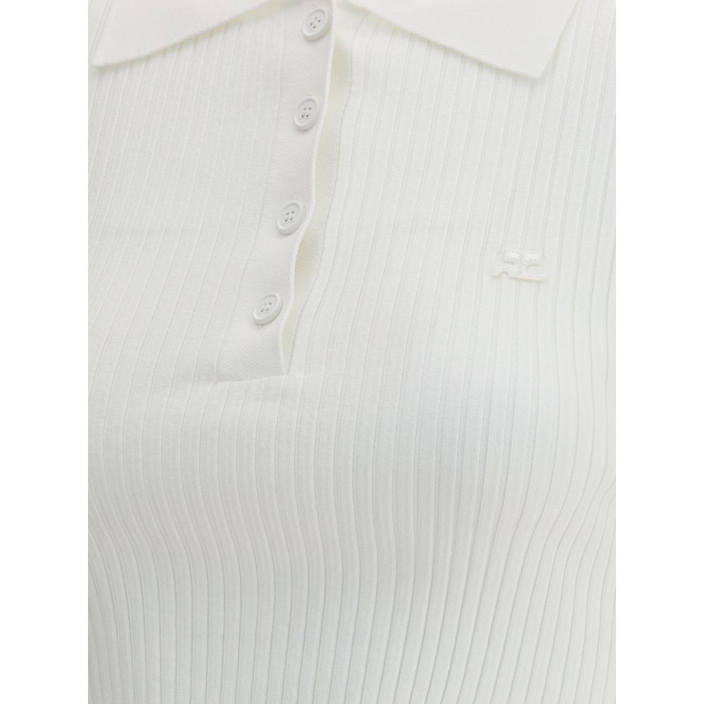 Courrèges Cropped Polo Shirt -   -  Courrèges.
