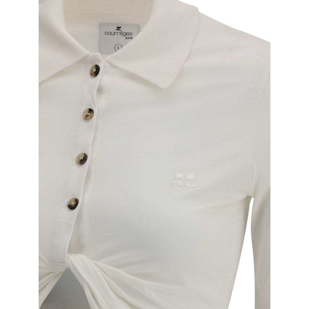 Courrèges Polo with twisted detail -   -  Courrèges.
