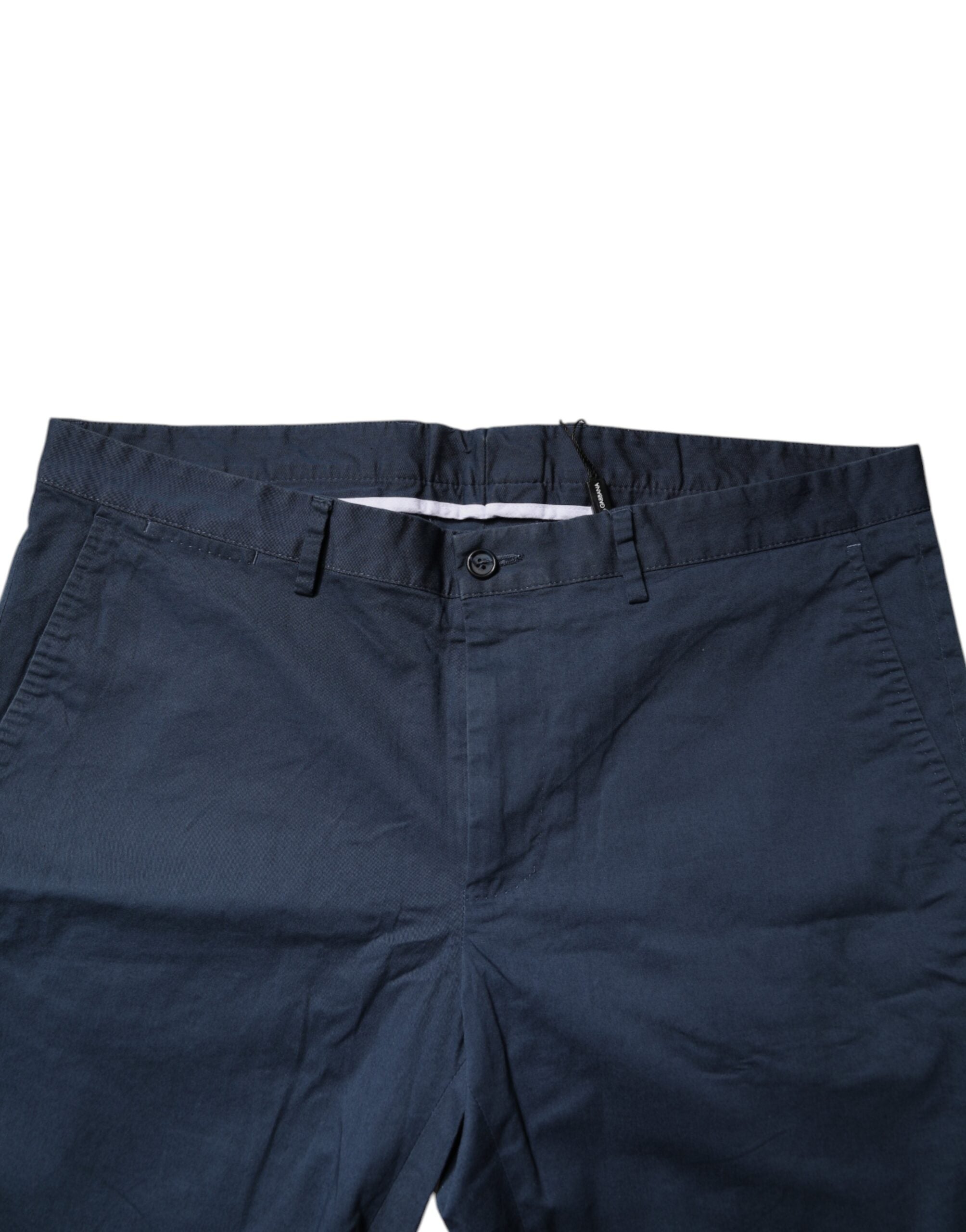 Dolce & Gabbana Blue Cotton Mid Waist Men Bermuda Shorts -   -  Dolce & Gabbana.