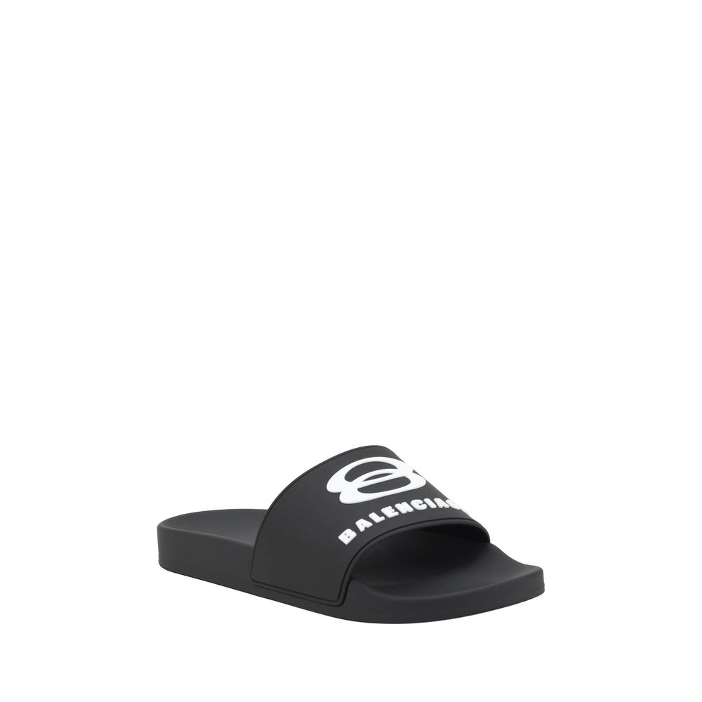 Balenciaga Logo Slippers -   -  Balenciaga.