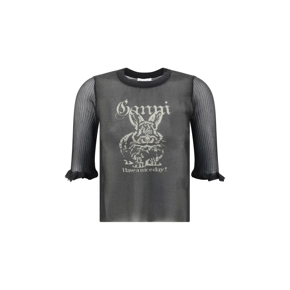 Ganni Sheer jacquard Top -   -  Ganni.