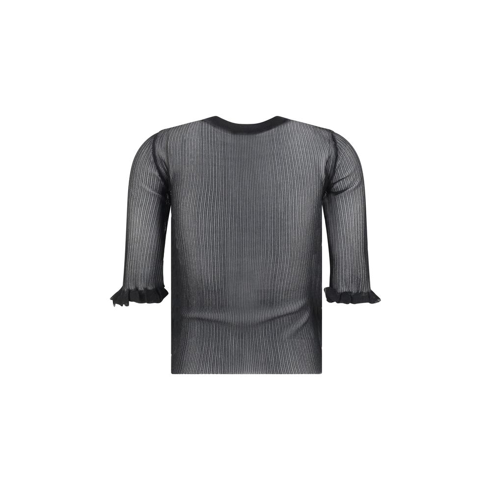 Ganni Sheer jacquard Top -   -  Ganni.