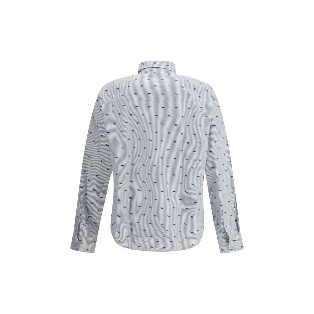 Maison Kitsuné Striped shirt with iconic fox -   -  Maison Kitsuné.
